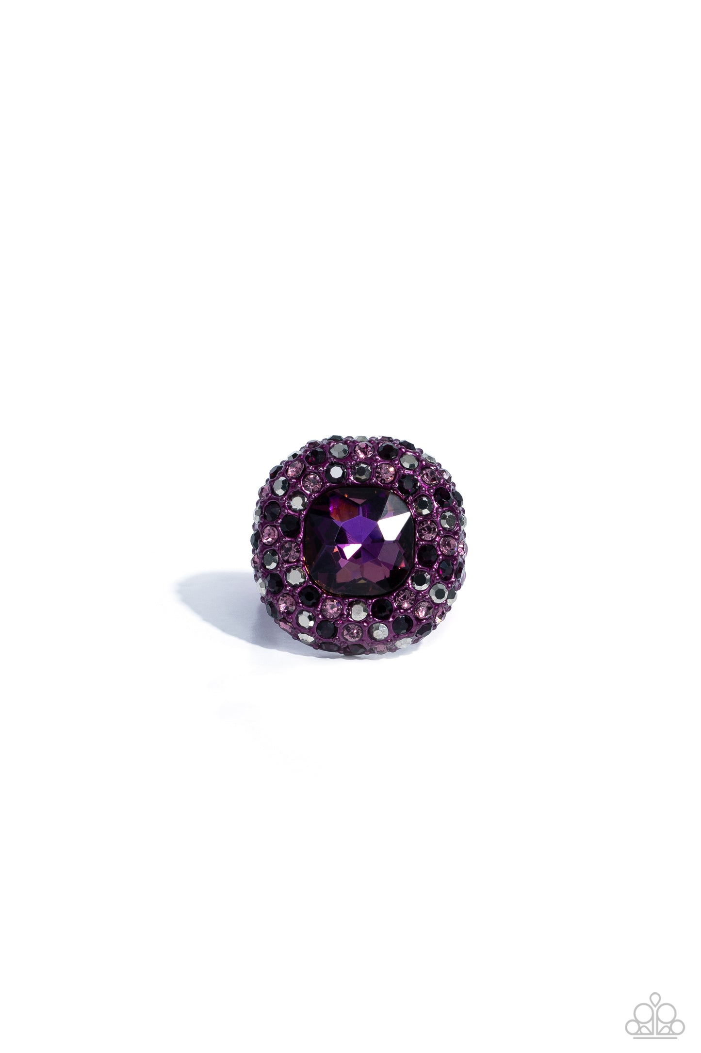 Glistening Grit - Purple - Paparazzi Ring