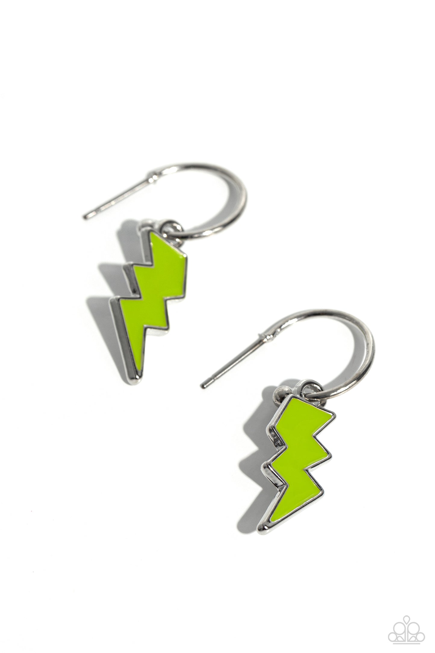 Lightning Limit - Green - Paparazzzi Earrings