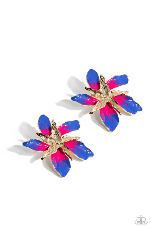 Warped Wallflower - Multi - Paparazzi Earrings