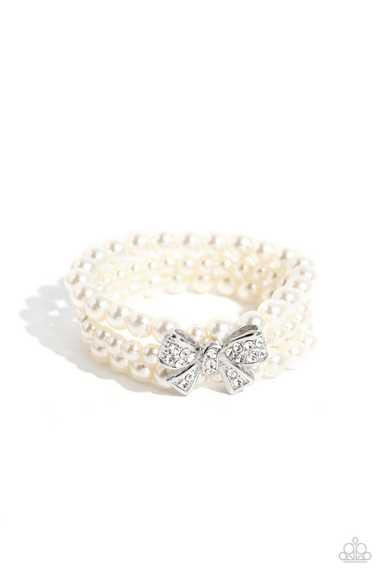 How Do You Do? - White - Paparazzi Bracelet