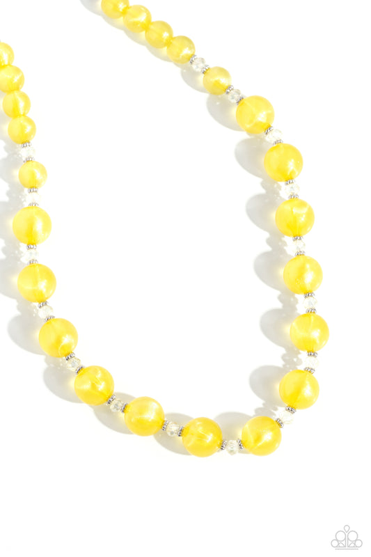 Timelessly Tantalizing - Yellow - Paparazzi Necklace