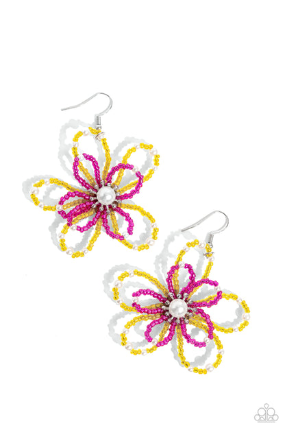 PEARL Crush - Yellow - Paparazzi Earring
