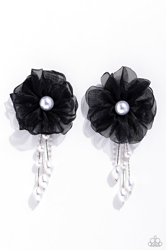 Dripping In Decadence - Black- Paparazzi Earrings