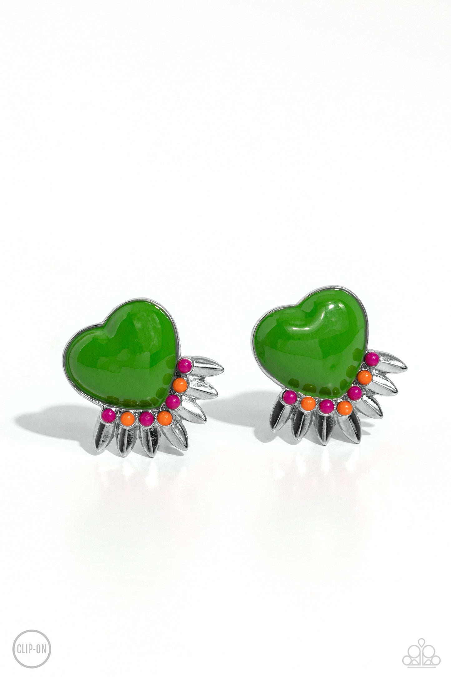 Spring Story - Green - Paparazzi Earrings