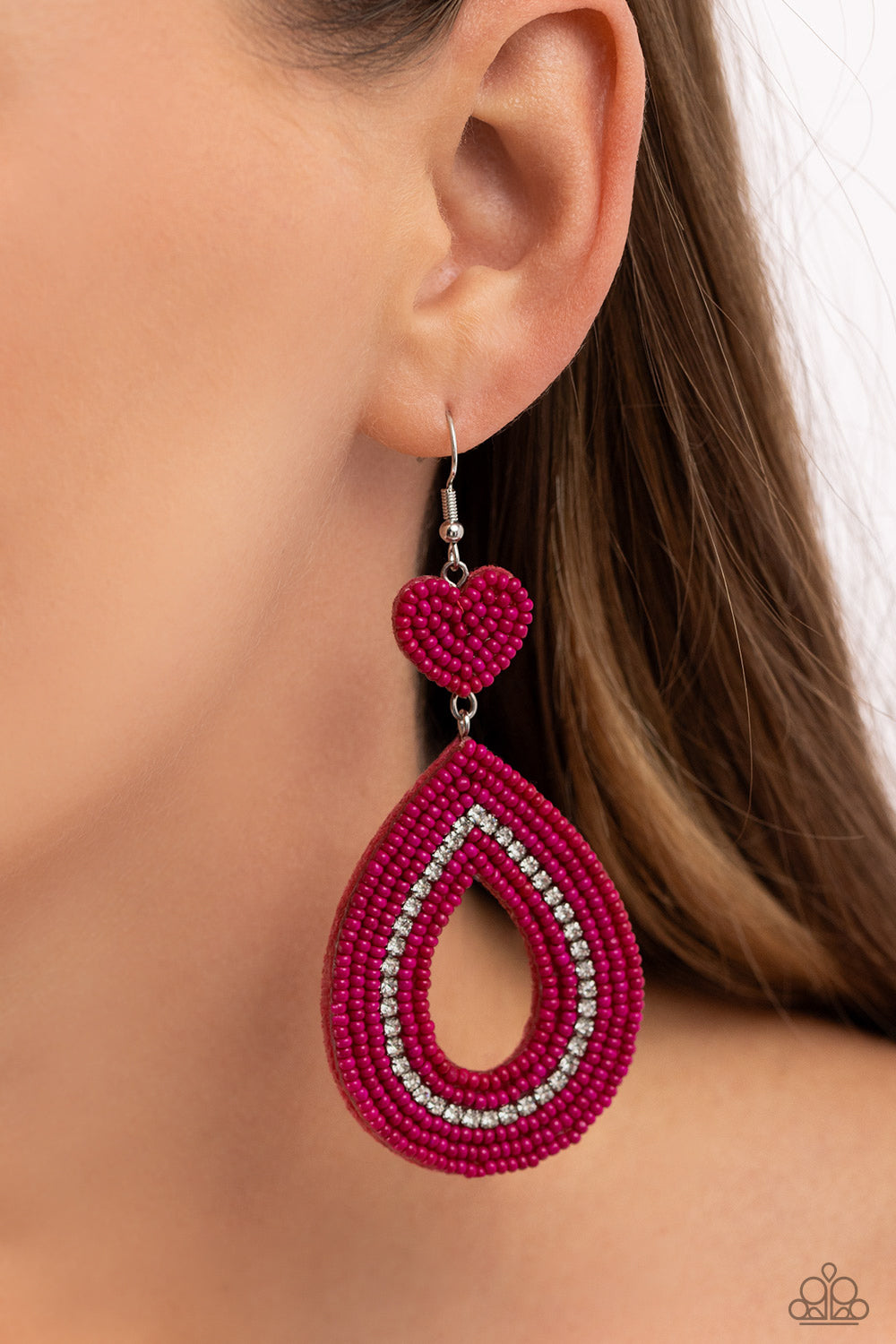 Now SEED Here - Pink - Paparazzi Earrings