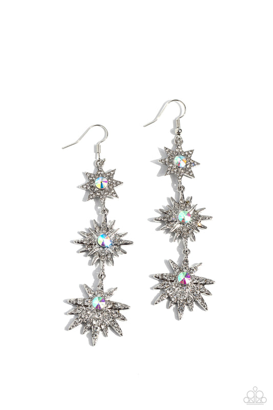 Stellar Series - White - Paparazzi Earrings