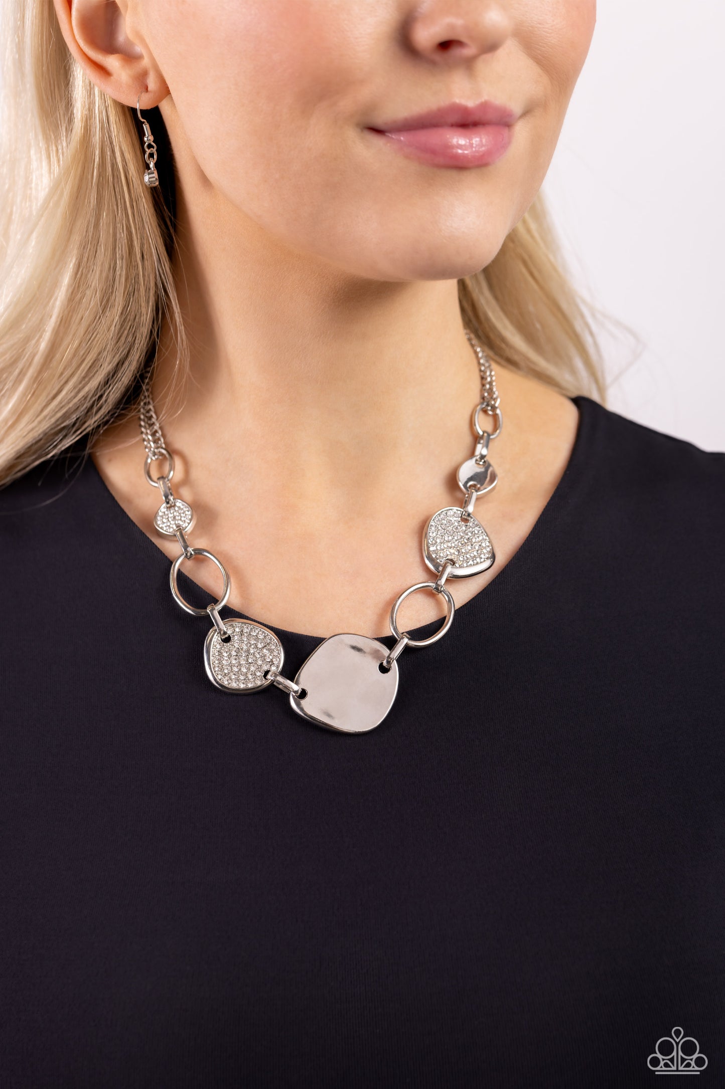 Asymmetrical Attention - White - Paparazzi Necklace