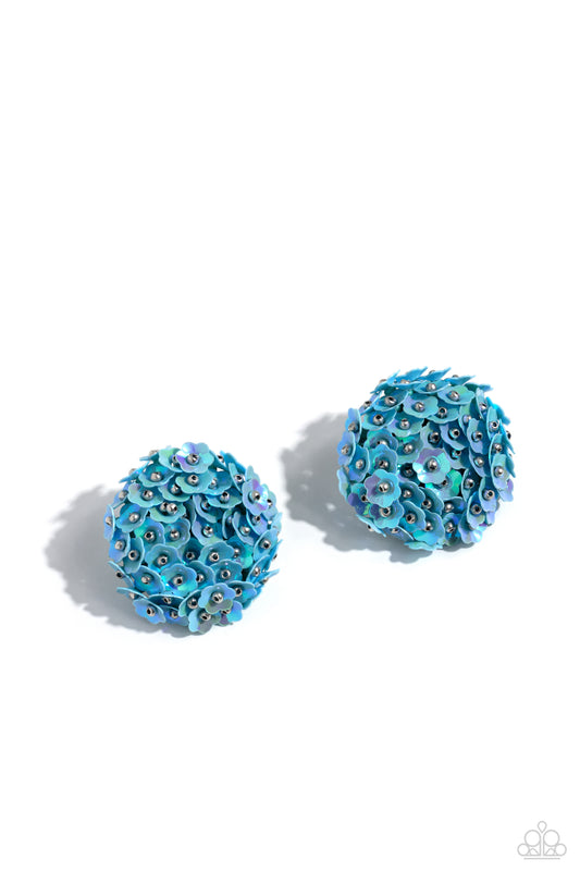 Corsage Character - Blue - Paparazzi Earrings