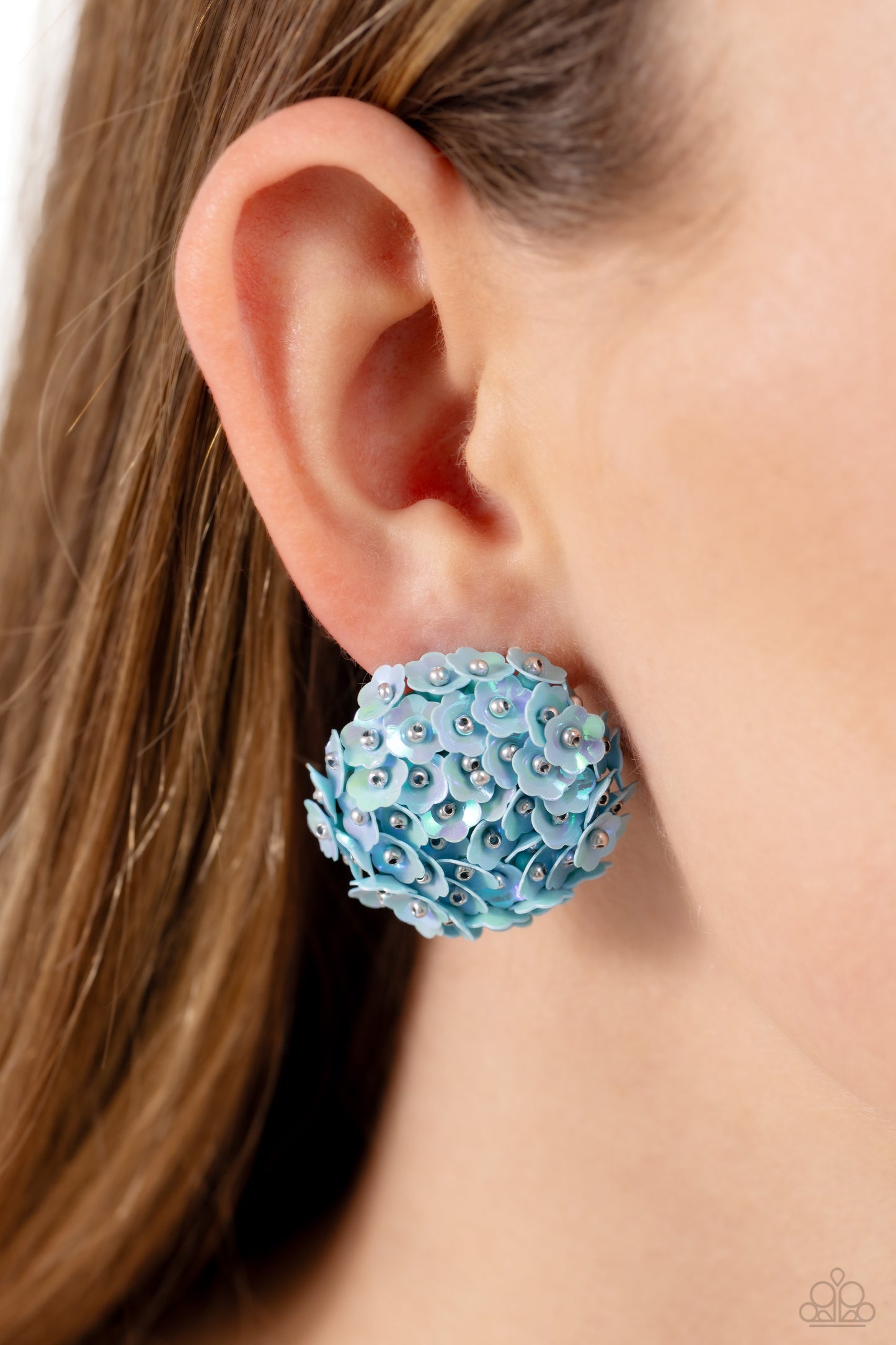 Corsage Character - Blue - Paparazzi Earrings