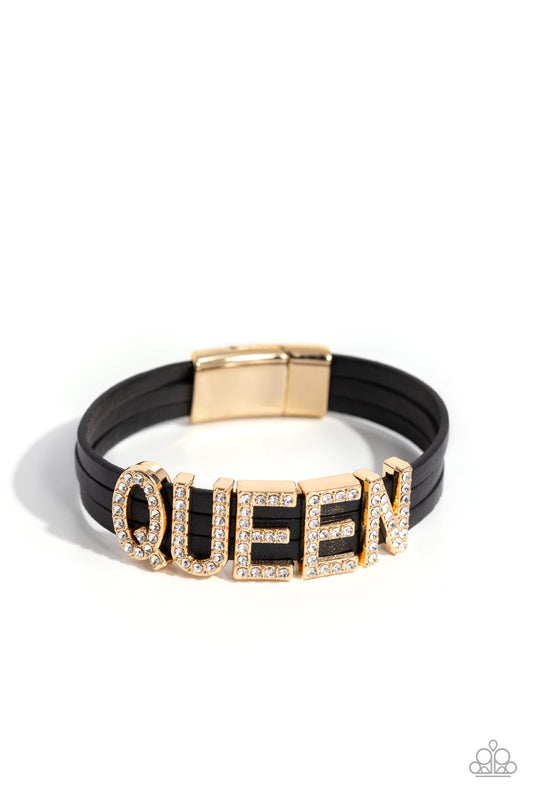 Queen of My Life - Gold - Paparazzi Bracelet