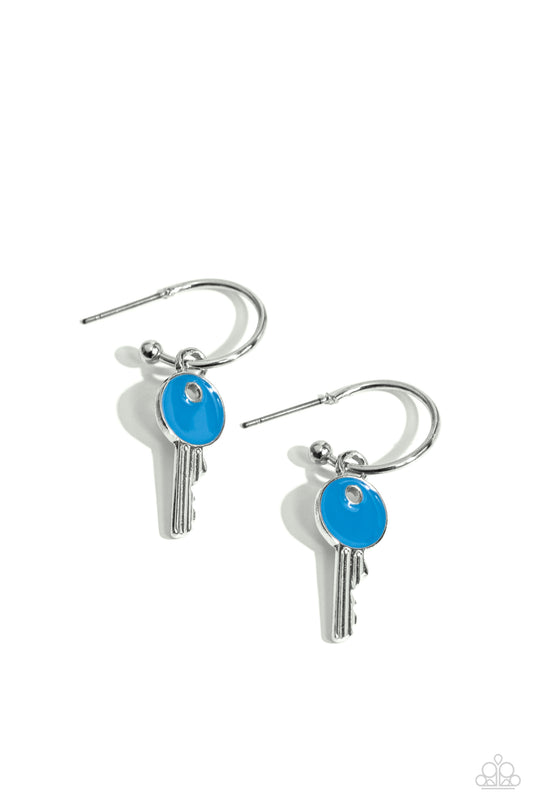 Key Performance - Blue - Paparazzi Earrings