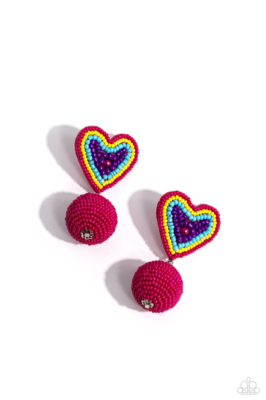 Spherical Sweethearts - Multi - Paparazzi Earrings