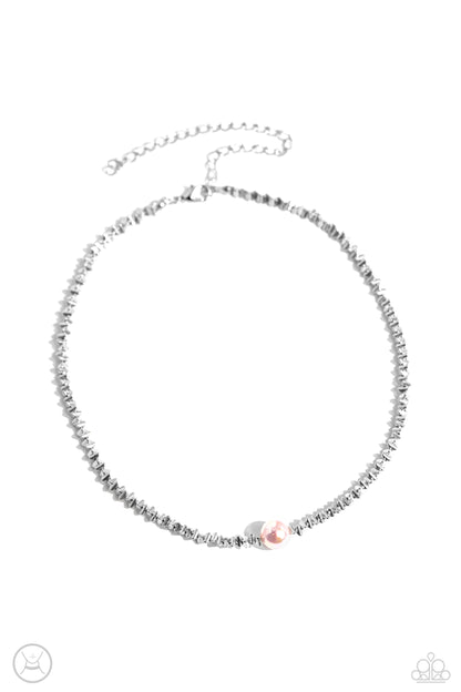 Tasteful Triangles - Pink - Paparazzi Necklace