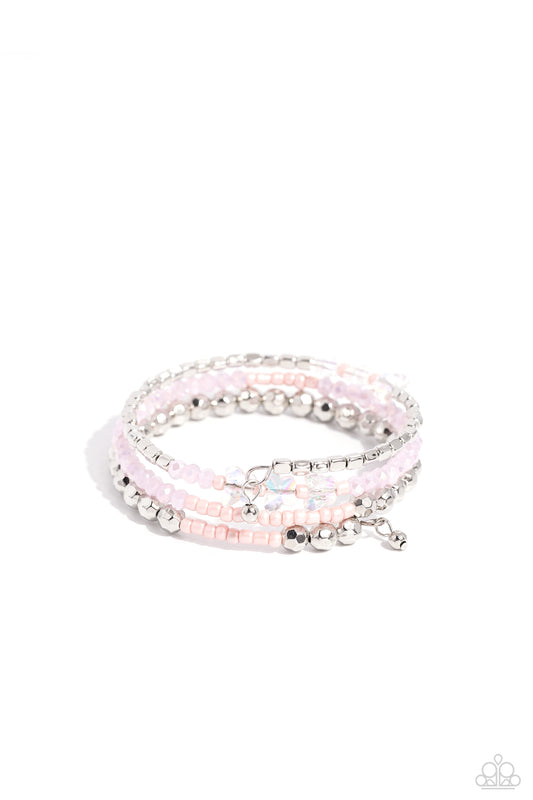 Boundless Behavior - Pink - Paparazzi Coil Bracelet