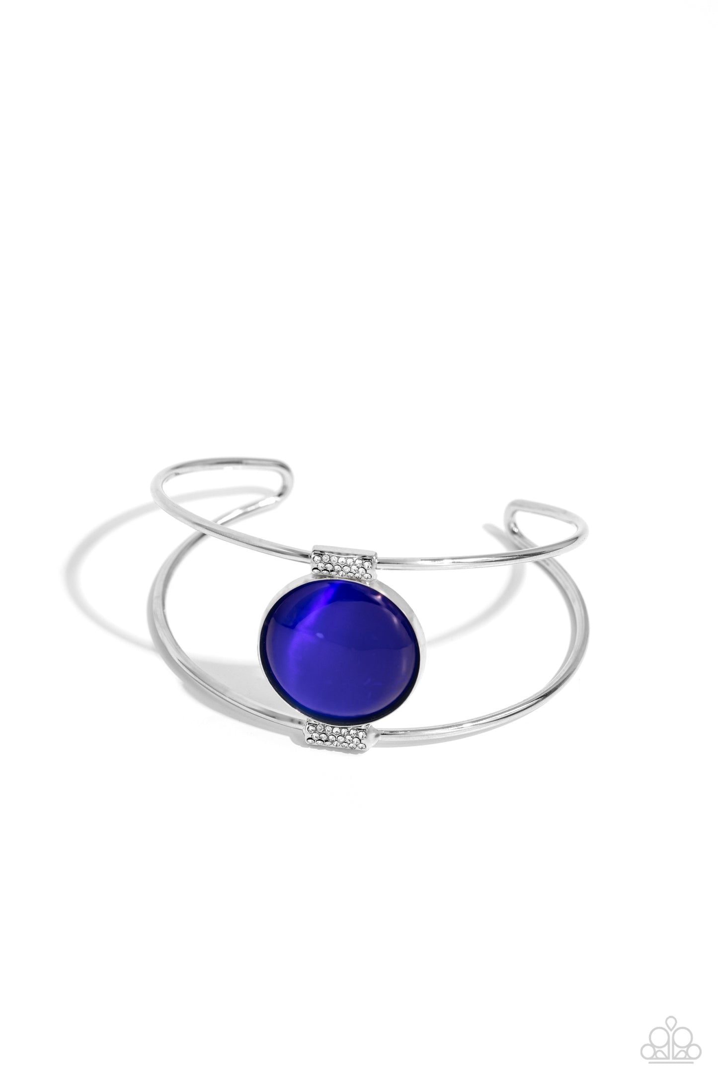 Cats Eye - Blue - Paparazzi Cuff Bracelet