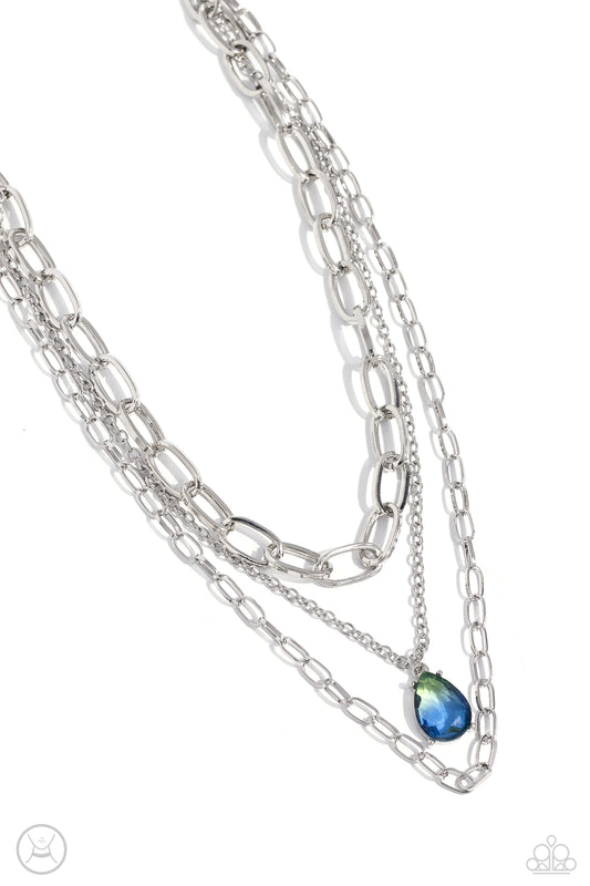 Teardrop Tiers - Green - Paparazzi Necklace