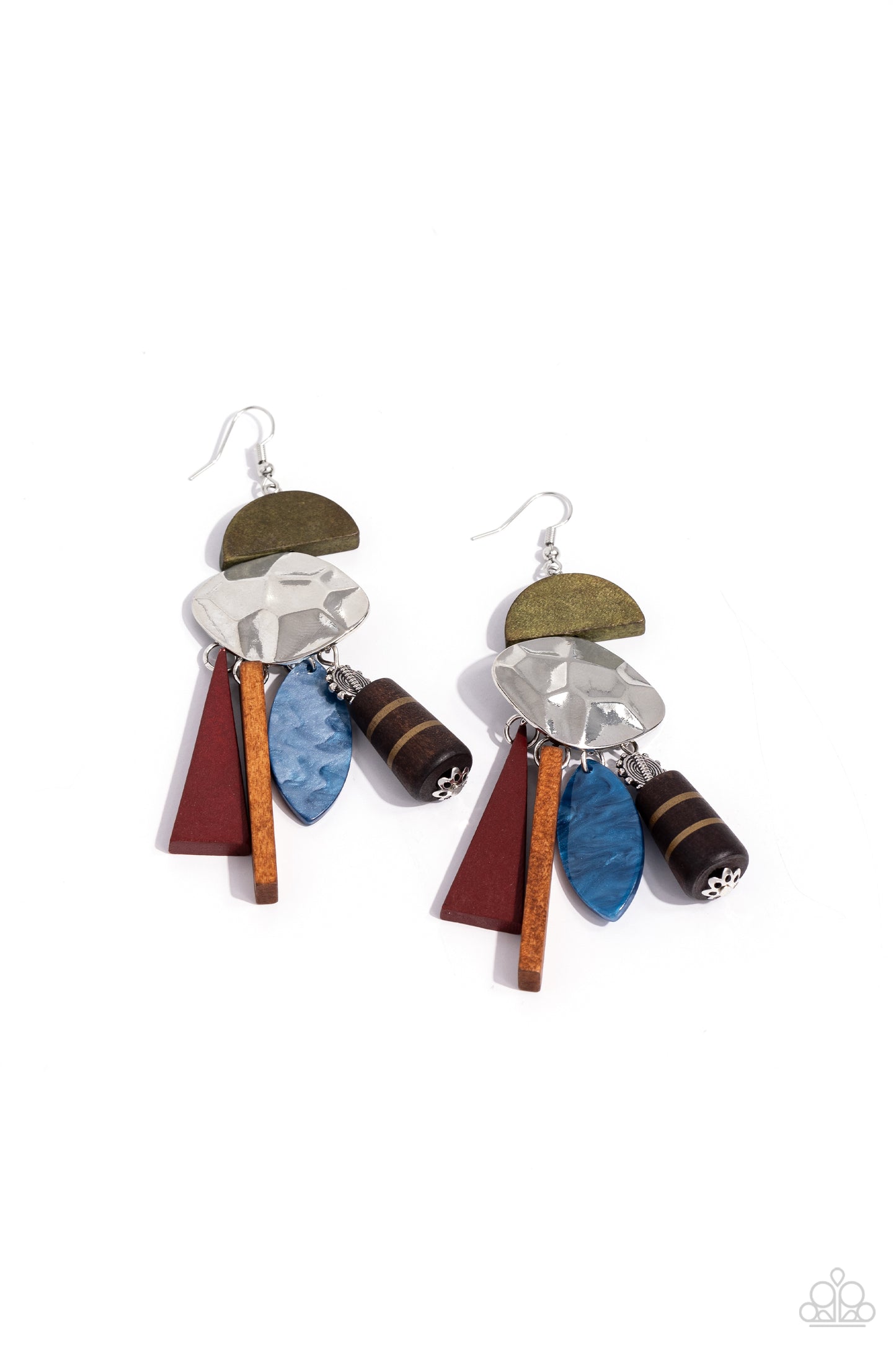 Textured Talisman - Multi - Paparazzi Earrings