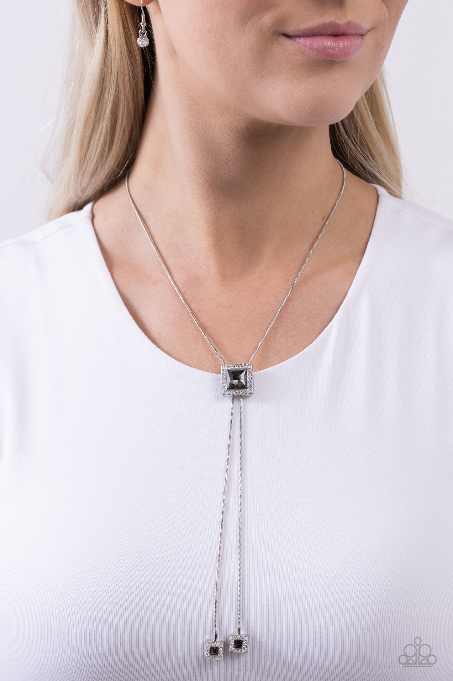 I Solemnly SQUARE - Silver - Paparazzi Necklace