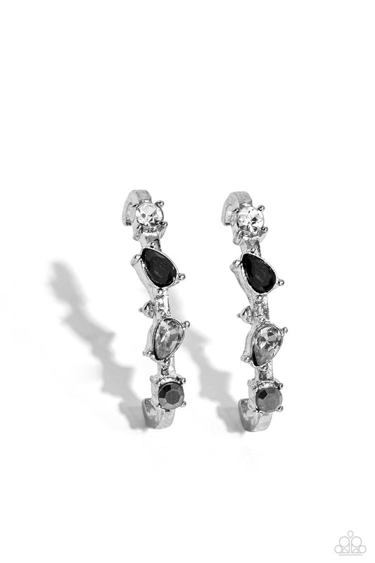 Trendy Twists - Black - Paparazzi Earrings
