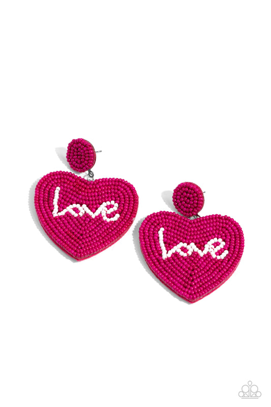 Sweet Seeds - Pink - Paparazzi Earrings