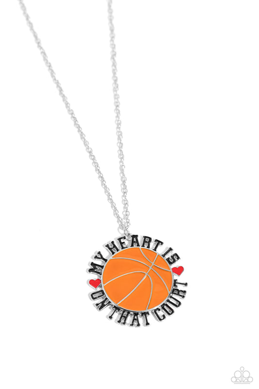 Courting Courtside - Orange - Paparazzi Necklace