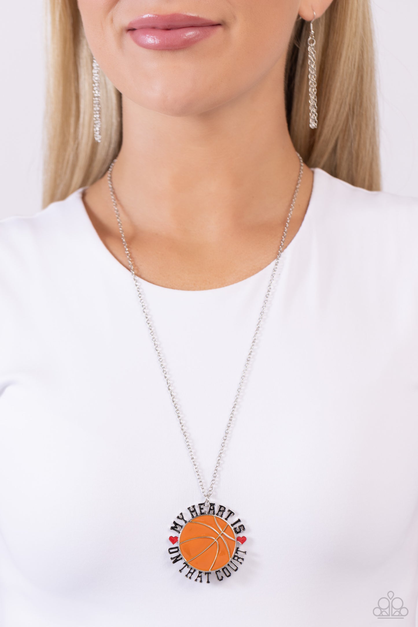 Courting Courtside - Orange - Paparazzi Necklace