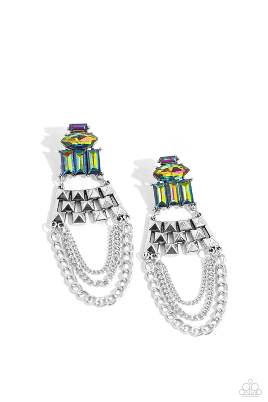 Dangling Art Deco - Multi - Paparazzi Earrings