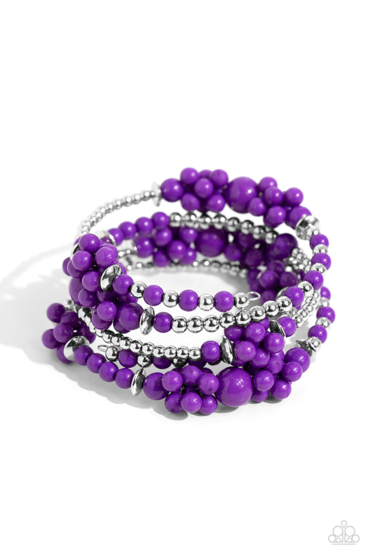 Compelling Clouds - Purple - Paparazzi Bracelet