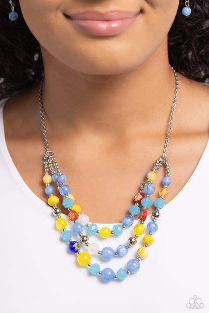 Summer Scope - Blue - Paparazzi Necklace