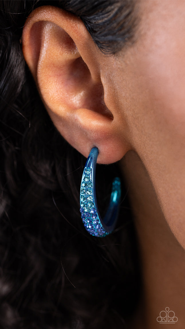 Obsessed with Ombré - Blue - Paparazzi Earrings