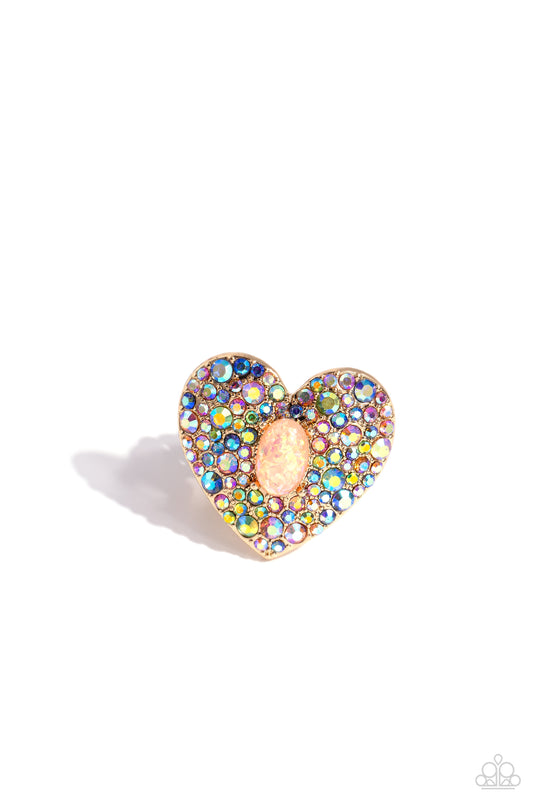 Bejeweled Beau - Gold - Paparazzi Ring