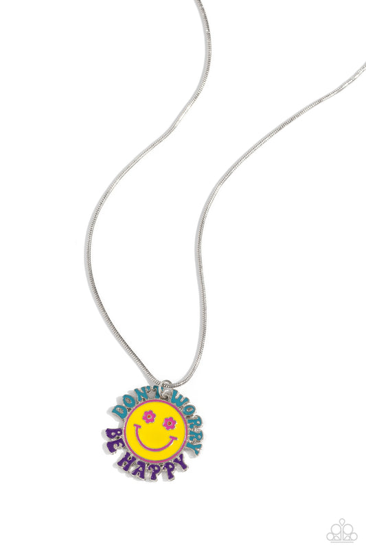 Don't Worry, Stay Happy - Multi - Paparazzi Necklace