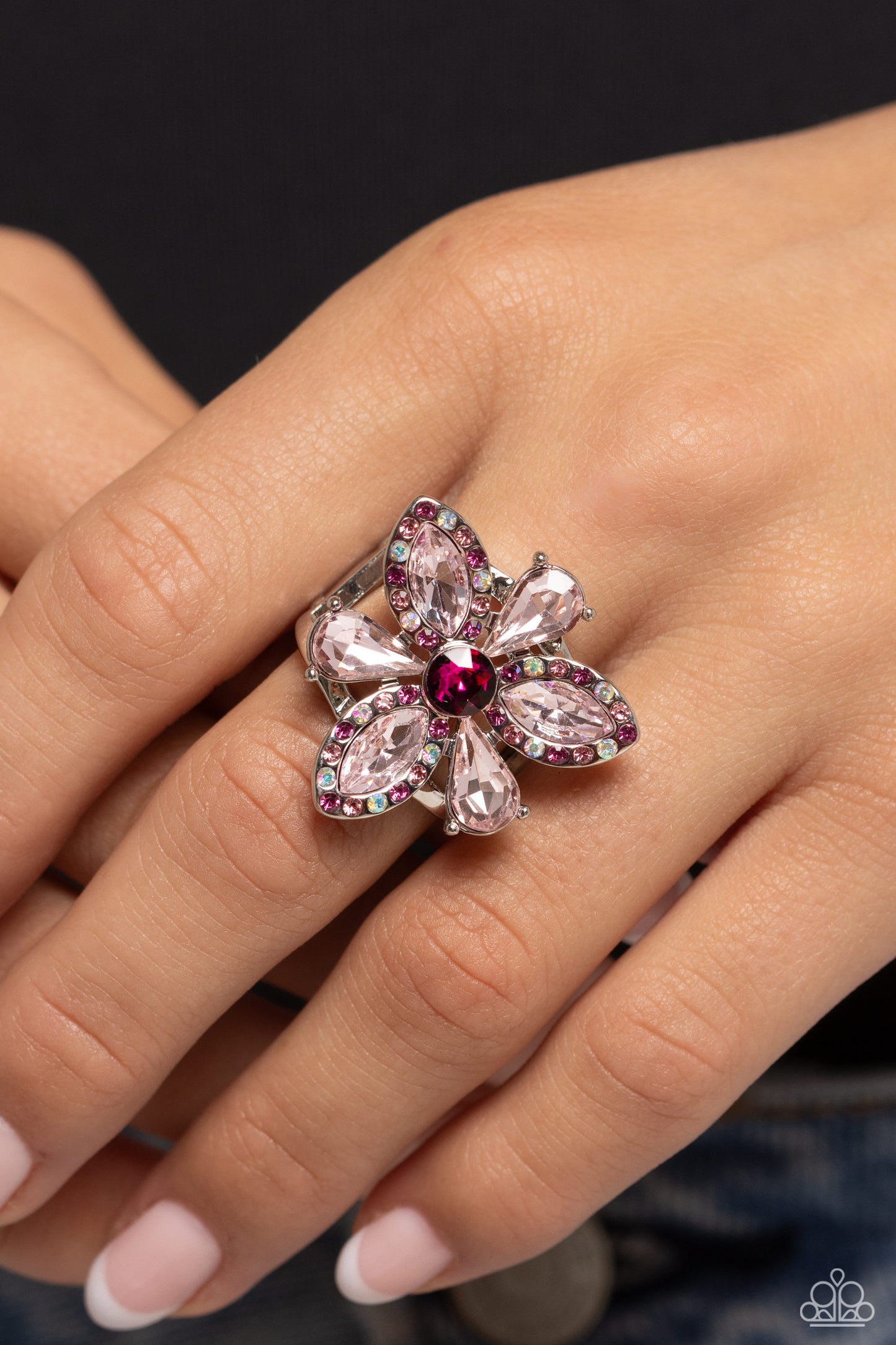 Blazing Blooms - Pink - Paparazzi Ring