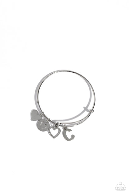 Making It INITIAL - Silver - C - Paparazzi Bracelet