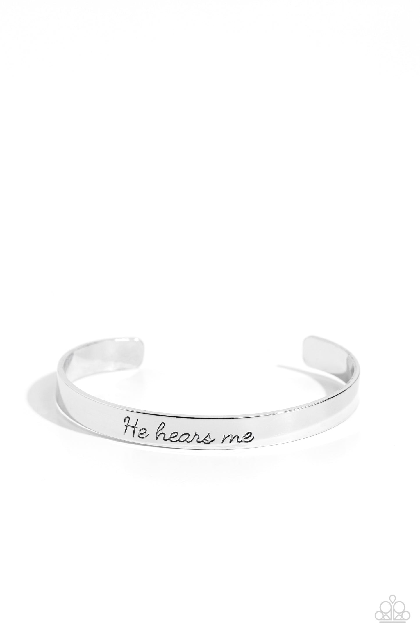 He Hears - Silver - Paparazzi Cut Bracelet