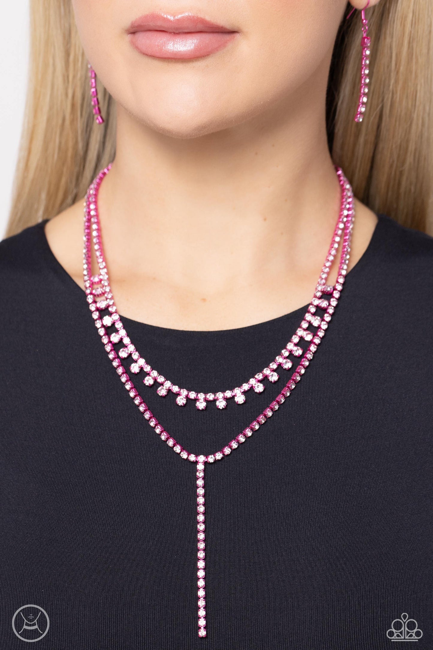 Champagne Night - Pink - Paparazzi Necklace