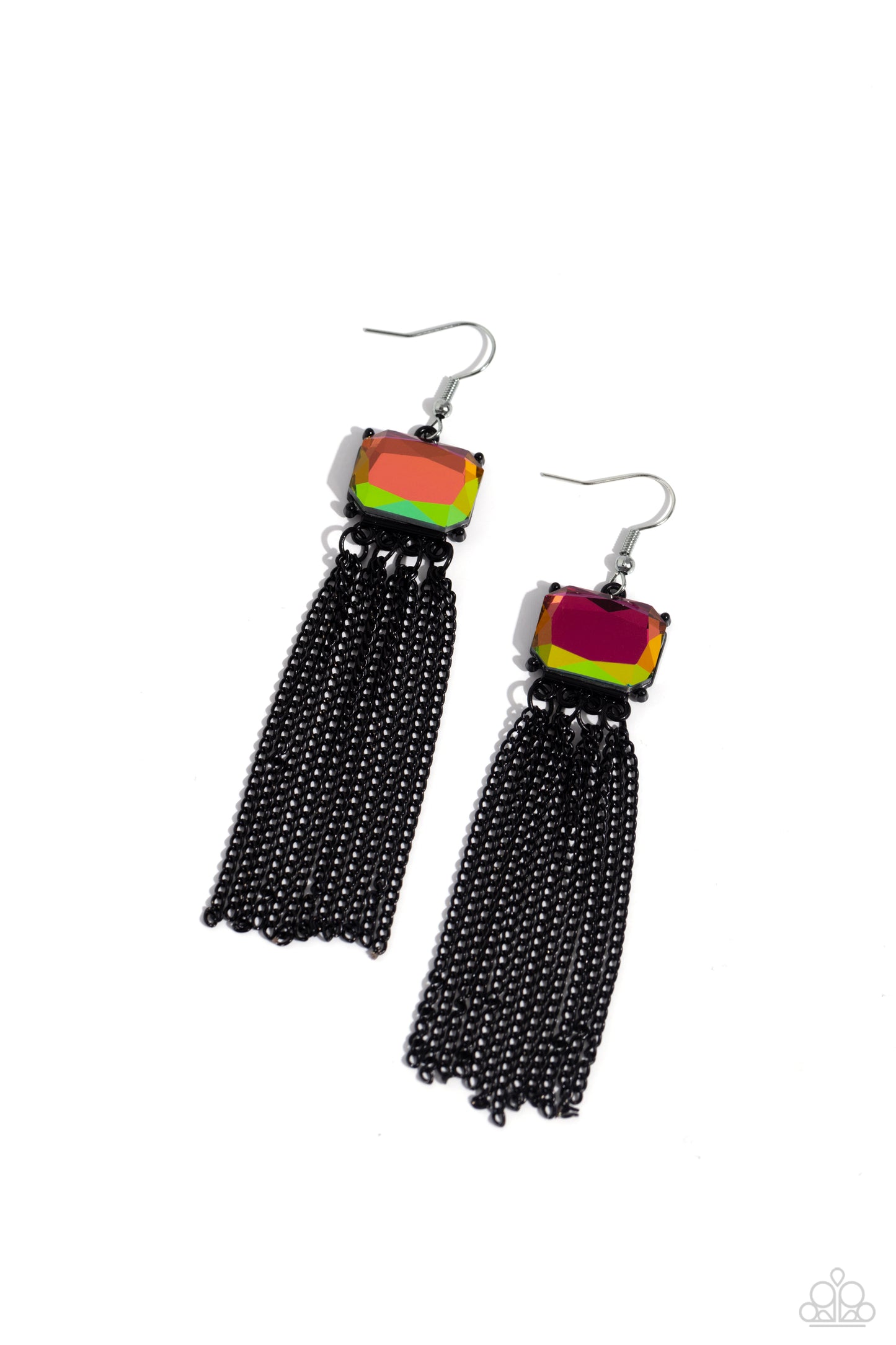 Dreaming Of TASSELS - Black - Paparazzi Earrings