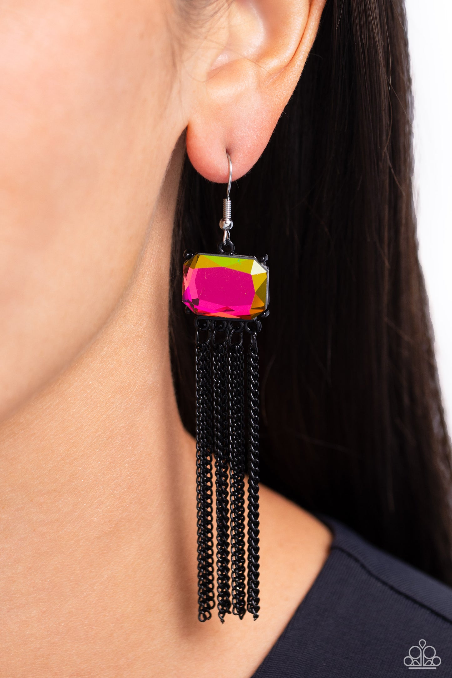 Dreaming Of TASSELS - Black - Paparazzi Earrings