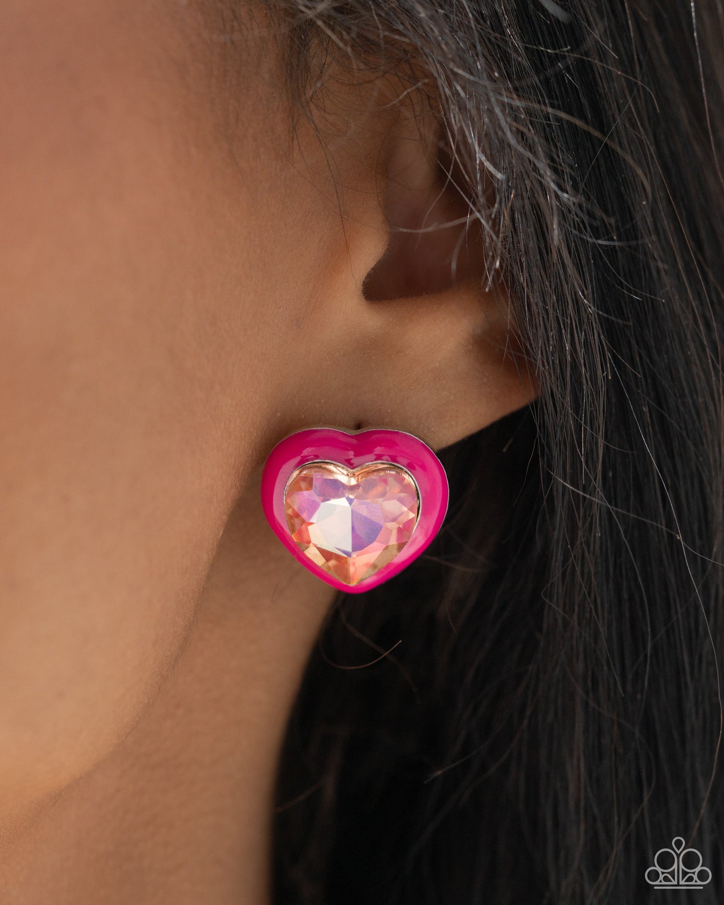 Heartfelt Haute - Pink - Paparazzi Earrings