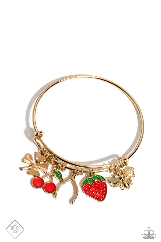 Fruit Freestyle - Gold - Paparazzi Bracelet