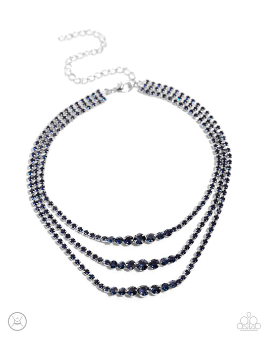 Dynamite Debut - Blue - Paparazzi Choker Necklace