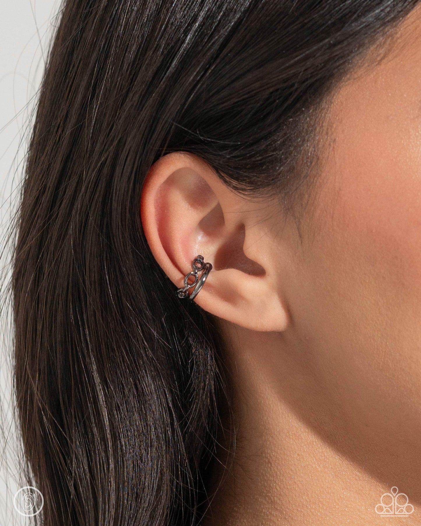 Mandatory Musings - Black - Paparazzi Ear Cuffs