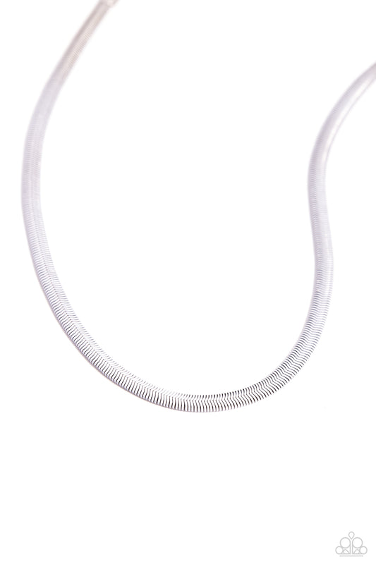 Spray Paint Sass - White - Paparazzi Necklace