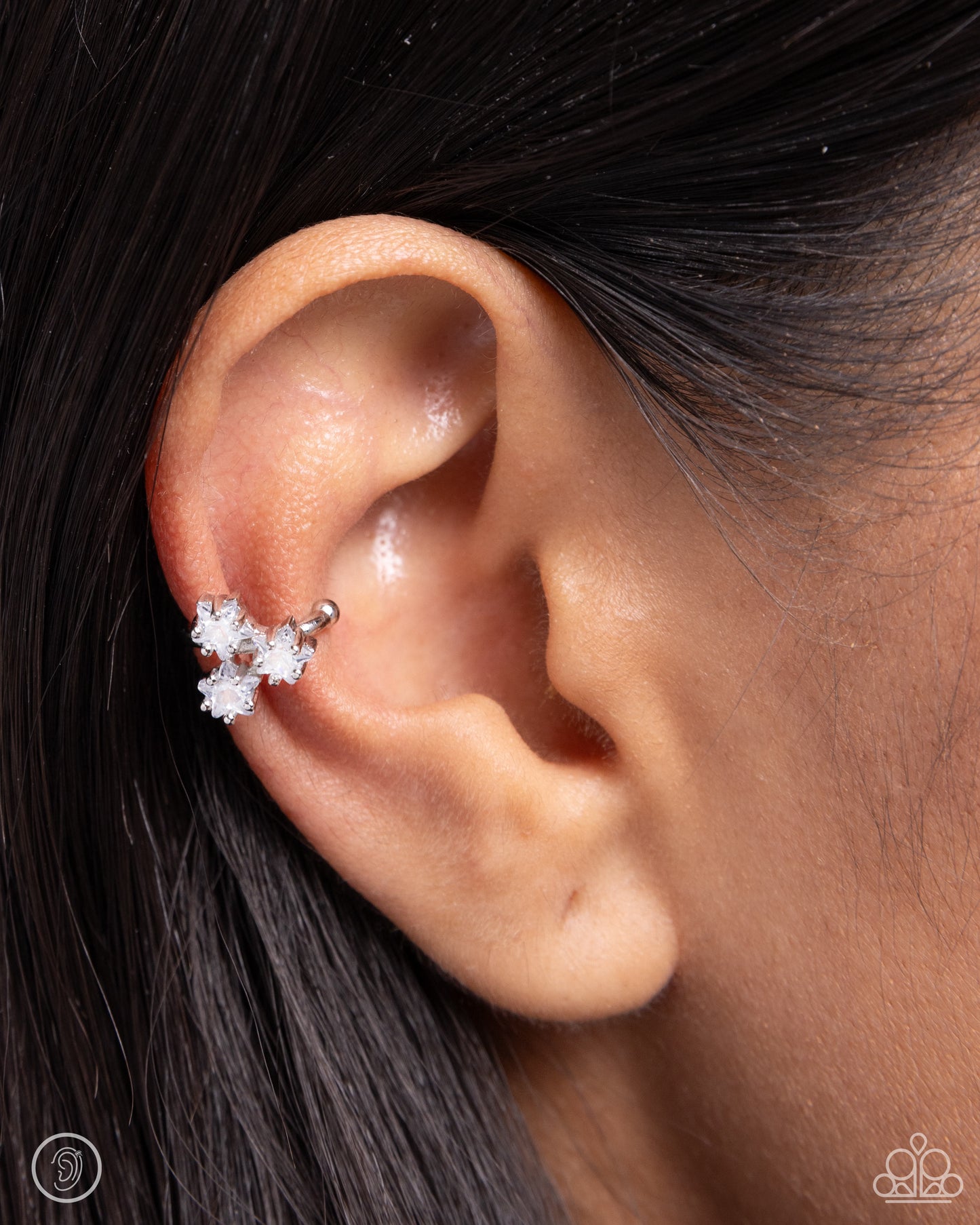 Ethereal Ensemble - White - Paparazzi Ear Cuff