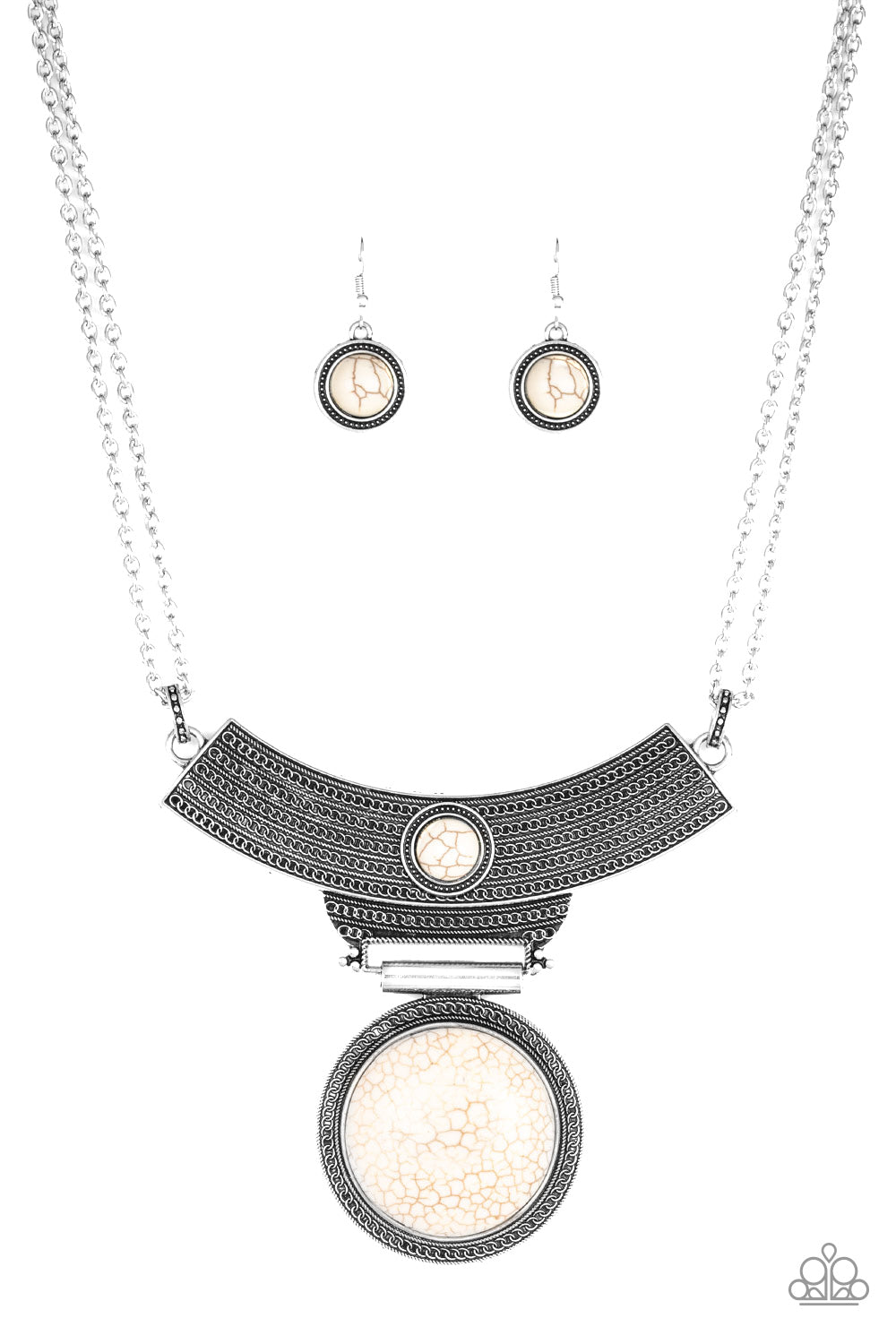 Lasting Empress-ions - White - Paparazzi Necklace