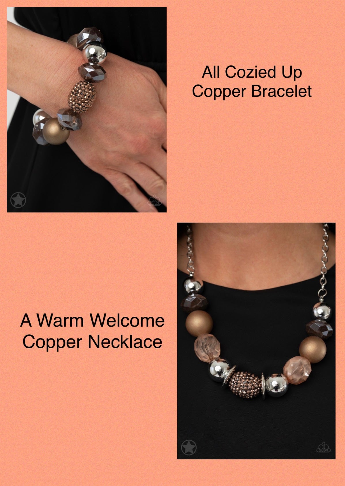 A Warm Welcome Copper  Necklace and All Cozied Up Copper Bracelet