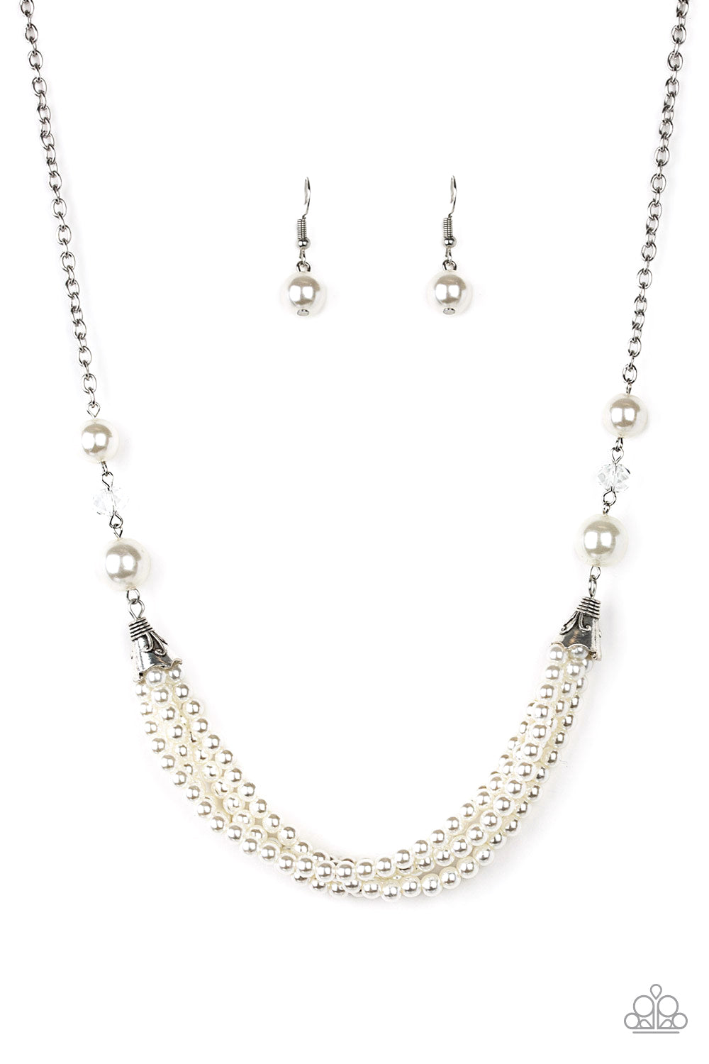 One-WOMAN Show - White - Paparazzi Necklace