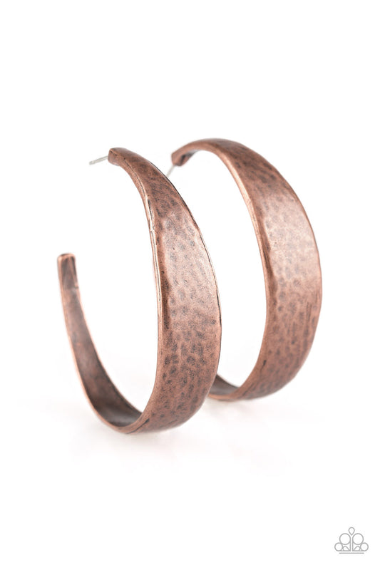 Hoop and Holler - Copper - Paparazzi Earrings