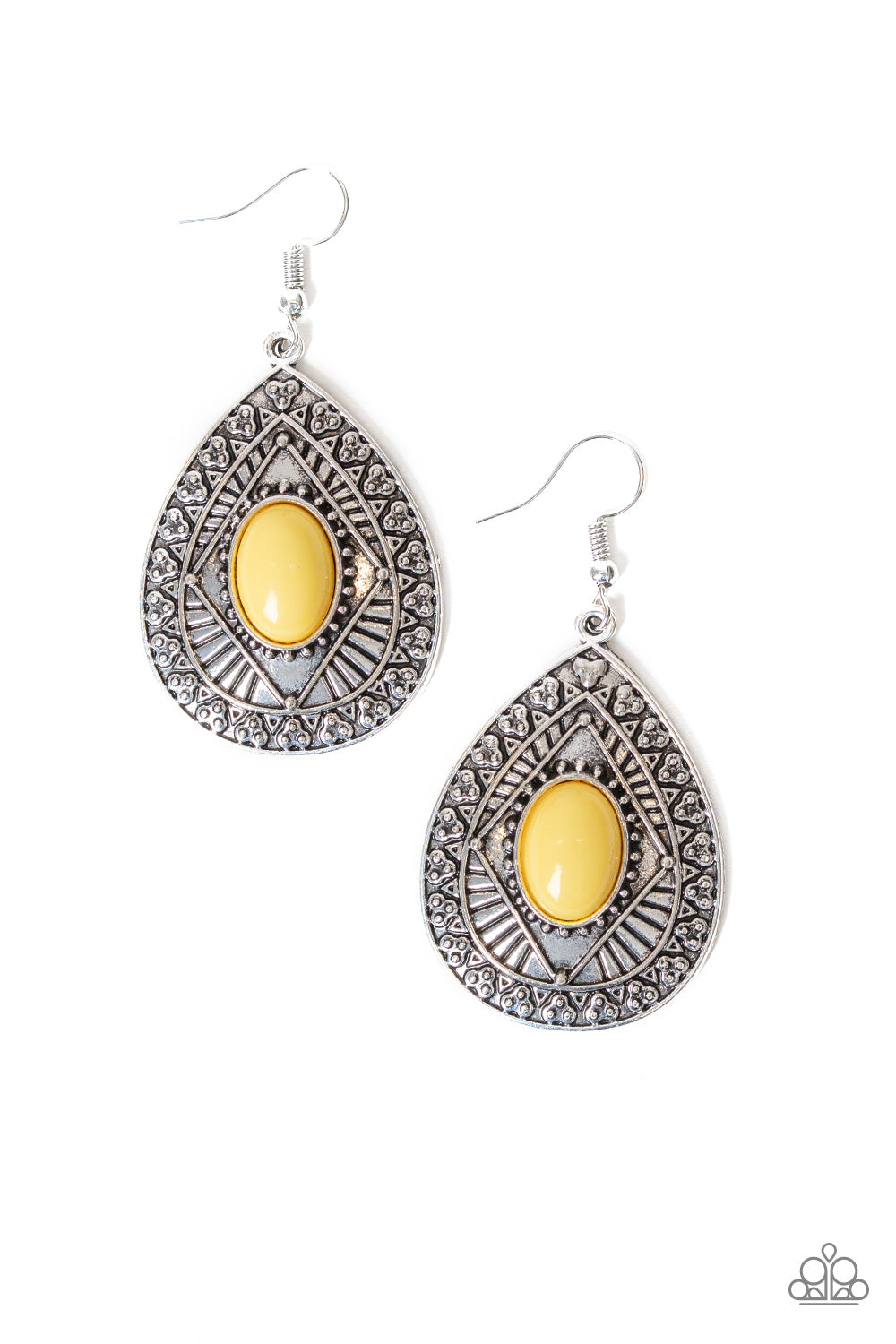 Tropical Topography - Yellow - Paparazzi Earrings