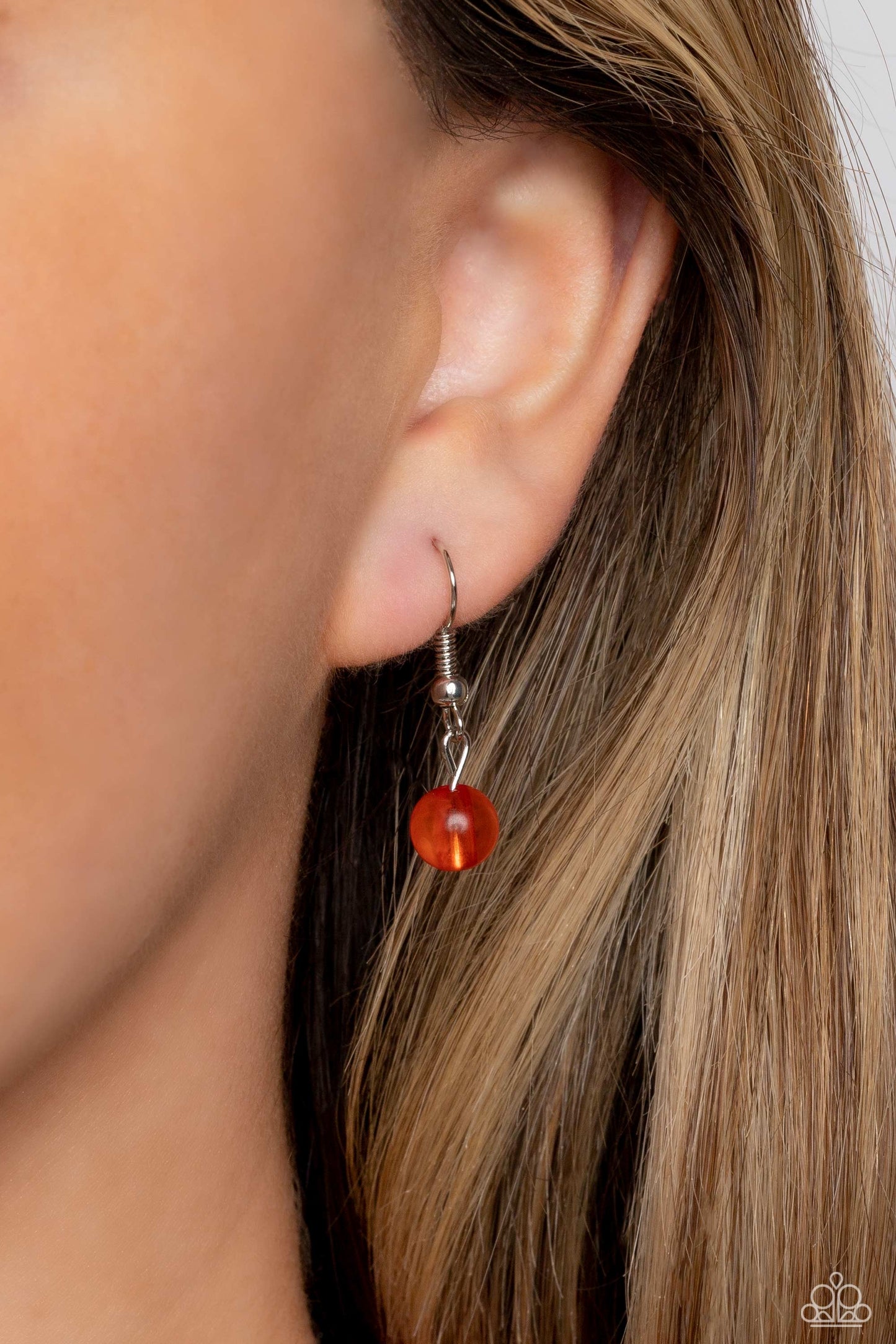 Warped Whimsicality - Orange  Necklace and Warped Wayfarer Orange Bracelet